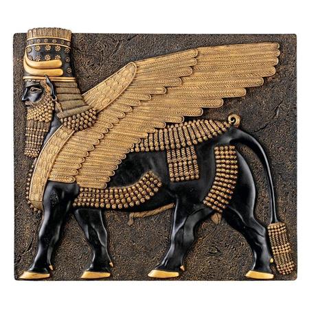 DESIGN TOSCANO Assyrian Winged Bull Wall Sculpture QL13621